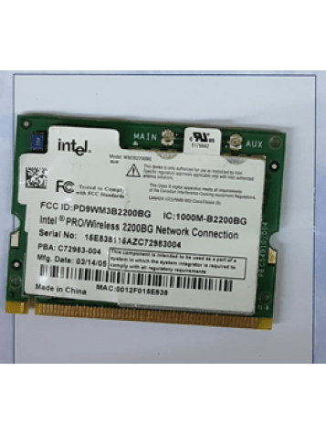 Módulo WIFI Intel Wireless 2200BG Módulo WIFI Intel Wireless 2200BG