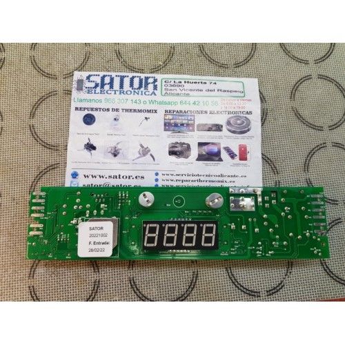Placa horno Hoover 42830531 para reparación